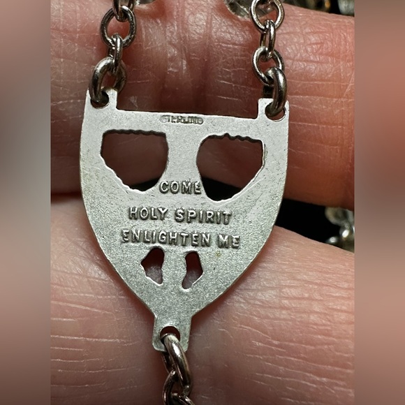 Vintage‎ Sterling Silver Rosary With Faceted Crystal Beads 23” - Picture 5 of 6